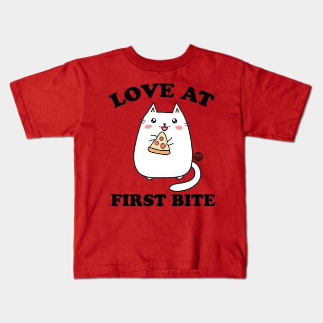 LOVE FIRST BITE Kids T-Shirt by toddgoldmanart